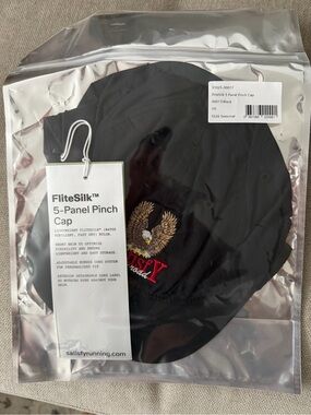 Satisfy off road FliteSilk 5-Panel Pinch Cap with Embroidered Eagle - Black